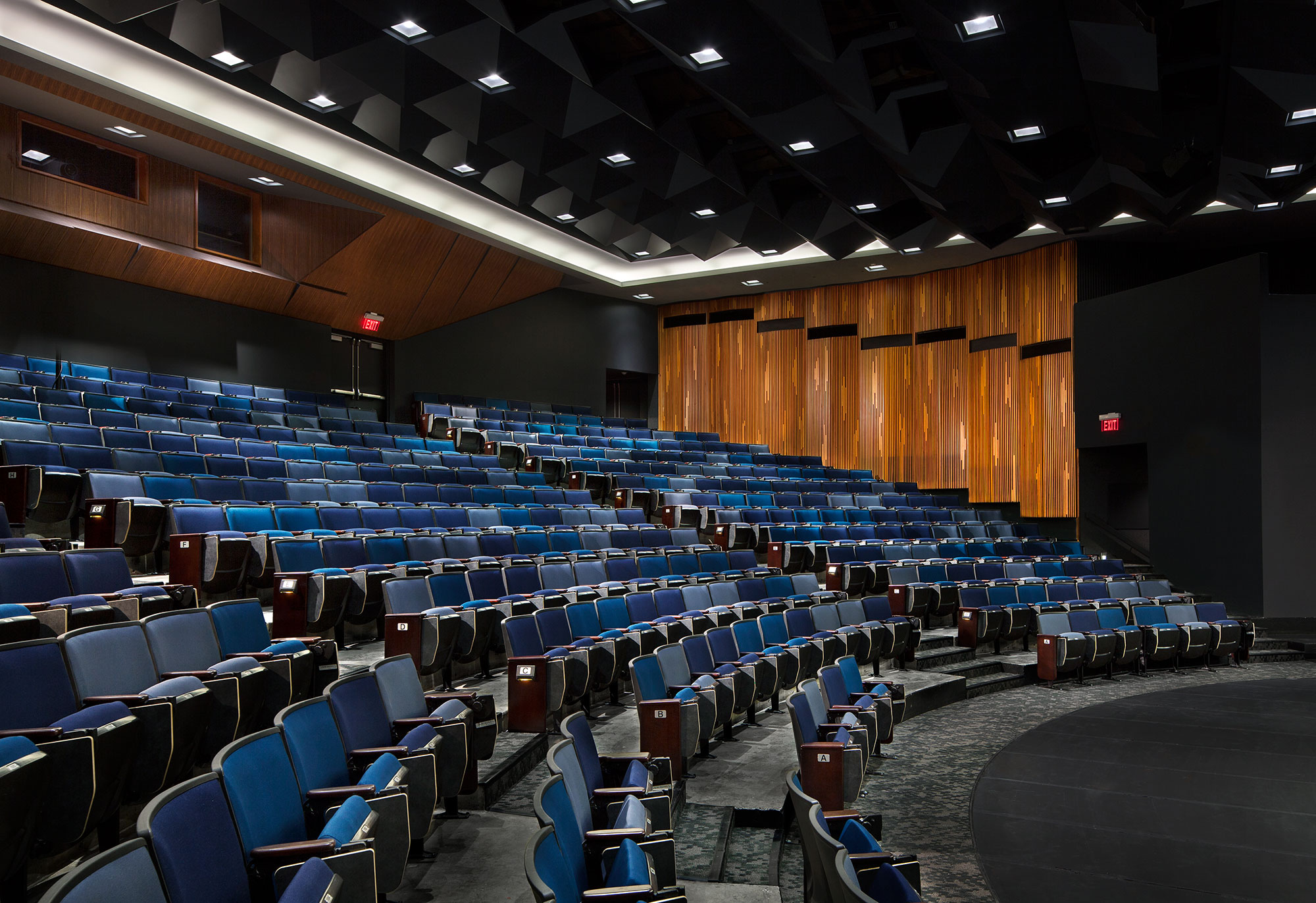 University theater. Lecture hall. Depaul theatre school. University theater. Театр торонто дэвид мирвиша.