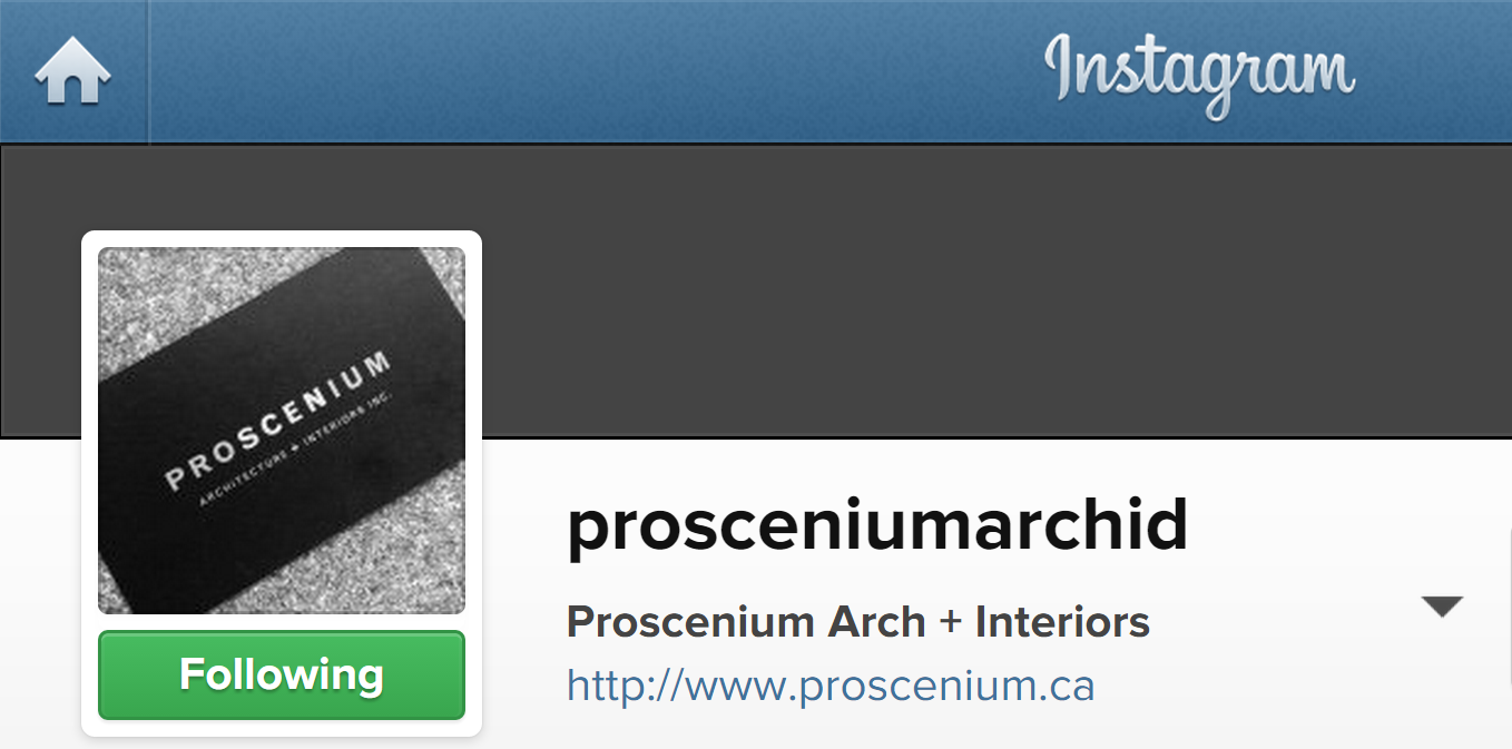 Proscenium Instagram