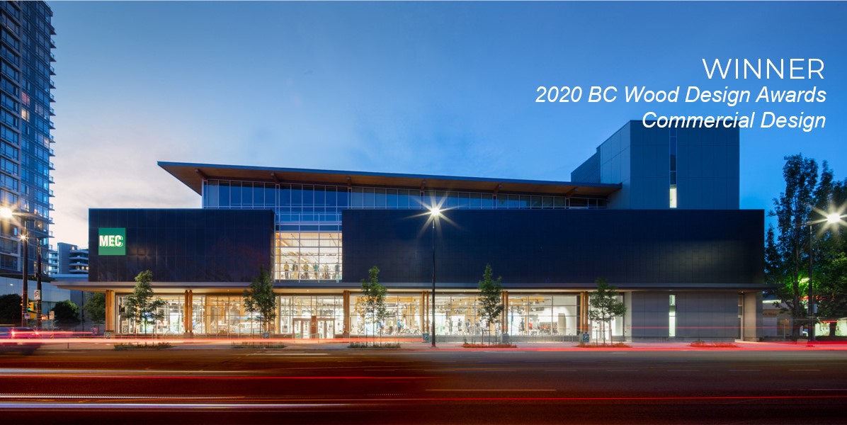 MEC Vancouver wins the BC Wood Design Award 2020