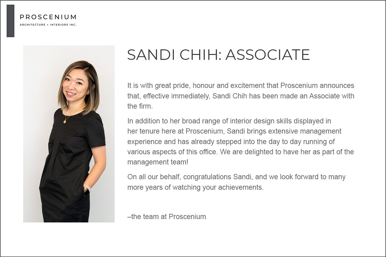 Sandi Chih has been made an Associate!